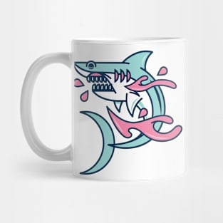 shark pink blood Mug